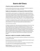 Guerra del Chaco. ¿A qué se conoce como Guerra del Chaco?