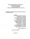 EL ABORTO EN ADOLESCENTES EN VENEZUELA DURANTE EL PERIODO 2001-2002.