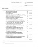 EVALUCION DE LA PRESENTACION