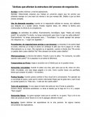 Tácticas que afectan la estructura del proceso de negociación.