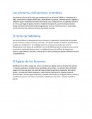 Las primeras civilizaciones orientales, el reino de Babilonia y el Egipto de los faraones