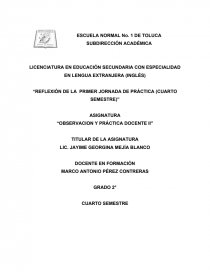 REFLEXION DE LA PRACTICA.. Página 1