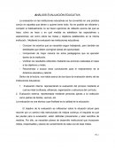 ANÁLISIS EVALUACIÓN EDUCATIVA