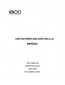 FACTORES QUE AFECTAN A LA EMPRESA.