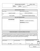 Descripción de Puesto.