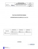 POLITICA DE GESTION HUMANA AUTOPISTAS DE ATLANTICO, S.A. de C.A.