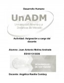 Actividad: Asignación a cargo del docente