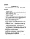 INDICADORES DE EVALUACIÓN DE DESEMPEÑO.