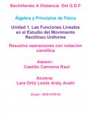 Resuelve operaciones con notación científica.