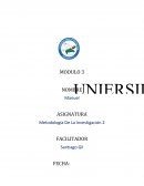 MODULO III: EL PROBLEMA DE INVESTIGACION