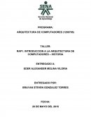 INTRODUCCION A LA ARQUITECTURA DE COMPUTADORES – HISTORIA