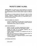 PROYECTO SOBRE VALORES.