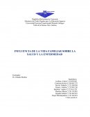 Influencias de la vida familiar sobre la salud y la enfermedad.
