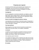 Prepararse para Negociar