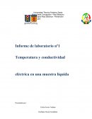 Temperatura y conductividad eléctrica en una muestra líquida