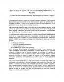 Fotografía a color y en blanco y negro