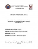 BOSQUEJO DE TRABAJO DE INVESTIGACIÓN DOCUMENTAL.