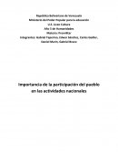 Importancia de la participación del pueblo en las actividades nacionales