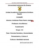 Una Cultura e identidad nacional.