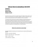 Informe final de matemáticas CAU 2016