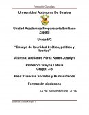 Ensayo de la unidad 2: ética, política y libertad