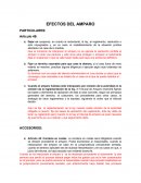 EFECTOS DEL AMPARO.