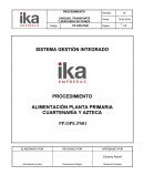 Procedimiento carguio, transporte y descarga de ceniza