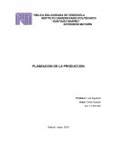 El Plan de producción.