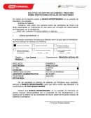 SOLICITUD DE ANTICIPO DE HABERES / PRESTAMO