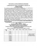 LA IMPORTANCIA DEL AGUA Y SU DOCUMENTO INDIVIDUAL DE PERDIDA DE PESO