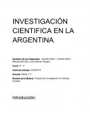Investigación Científica en la Argentina