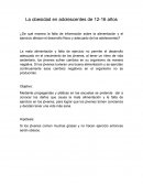 La obesidad en adolescentes de 12-16 años