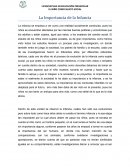 La Importancia de la Infancia