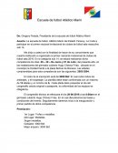 Escuela de futbol Atlético Marín