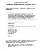 Trabajo Investigación ADMINISTRACION FINANCIERA I .