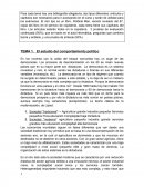 TEMA 1. El estudio del comportamiento político