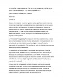 REFLEXIÓN SOBRE LA RELACIÓN DE LA MISION Y LA VISIÓN DE LA UPTC CON RESPECTO A LAS HOJAS DE FARFACA