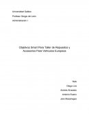 Objetivos Smart Para Taller de Repuestos y Accesorios Para Vehículos Europeos
