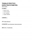 TRABAJO PRÁCTICO: ESPECTROFOTOMETRÍA