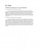 Políticas de relaciones con los empleados