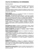 Calculo del personal de enfermeria