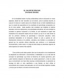 ENSAYO DEL LIBRO EL VALOR DE EDUCAR.