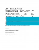 Antecedentes históricos de la administración del personal