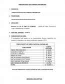 Memoria descriptiva de presupuesto basico unifamiliar
