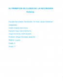 Cronica: el primer dia de clases en la secundaria