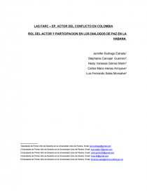 LAS FARC -ACTOR POLITICO DEL CONFLICTO ARMADO. Página 1