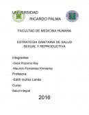 ESTRATEGIA SANITARIA DE SALUD SEXUAL Y REPRODUCTIVA