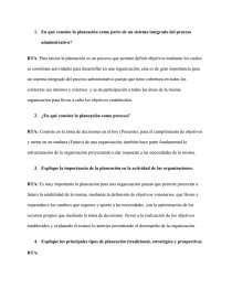 En qué consiste la planeación como parte de un sistema integrado del proceso administrativo?. Página 1