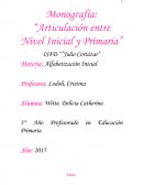 Articulación entre nivel inicial y primaria