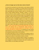 ¿Cuál es la imagen que los niños tienen sobre la historia?